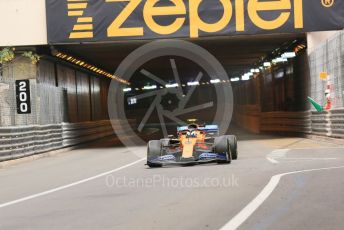 World © Octane Photographic Ltd. Formula 1 – Monaco GP. Practice 2. McLaren MCL34 – Lando Norris. Monte-Carlo, Monaco. Thursday 23rd May 2019.