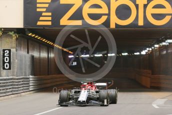 World © Octane Photographic Ltd. Formula 1 – Monaco GP. Practice 2. Alfa Romeo Racing C38 – Kimi Raikkonen. Monte-Carlo, Monaco. Thursday 23rd May 2019.