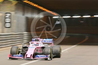 World © Octane Photographic Ltd. Formula 1 – Monaco GP. Practice 2. SportPesa Racing Point RP19 - Sergio Perez. Monte-Carlo, Monaco. Thursday 23rd May 2019.