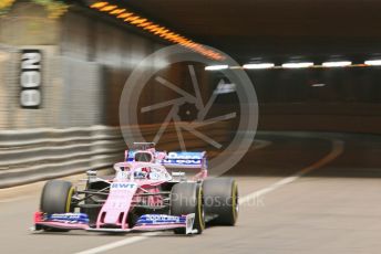 World © Octane Photographic Ltd. Formula 1 – Monaco GP. Practice 2. SportPesa Racing Point RP19 - Sergio Perez. Monte-Carlo, Monaco. Thursday 23rd May 2019.