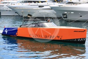 World © Octane Photographic Ltd. Formula 1 – Monaco GP. Practice 2. McLaren boat. Monte-Carlo, Monaco. Thursday 23rd May 2019.