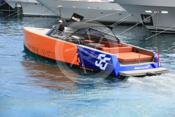 World © Octane Photographic Ltd. Formula 1 – Monaco GP. Practice 2. McLaren boat. Monte-Carlo, Monaco. Thursday 23rd May 2019.