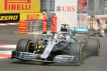 World © Octane Photographic Ltd. Formula 1 – Monaco GP. Practice 2. Mercedes AMG Petronas Motorsport AMG F1 W10 EQ Power+ - Lewis Hamilton. Monte-Carlo, Monaco. Thursday 23rd May 2019.