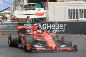 World © Octane Photographic Ltd. Formula 1 – Monaco GP. Practice 2. Scuderia Ferrari SF90 – Sebastian Vettel. Monte-Carlo, Monaco. Thursday 23rd May 2019.