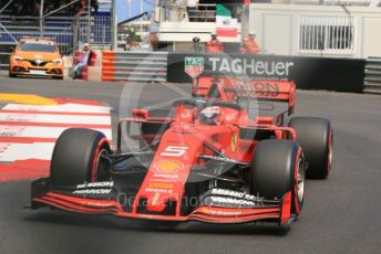 World © Octane Photographic Ltd. Formula 1 – Monaco GP. Practice 2. Scuderia Ferrari SF90 – Sebastian Vettel. Monte-Carlo, Monaco. Thursday 23rd May 2019.