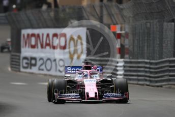 World © Octane Photographic Ltd. Formula 1 – Monaco GP. Practice 2. SportPesa Racing Point RP19 - Sergio Perez. Monte-Carlo, Monaco. Thursday 23rd May 2019.