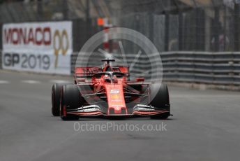 World © Octane Photographic Ltd. Formula 1 – Monaco GP. Practice 2. Scuderia Ferrari SF90 – Sebastian Vettel. Monte-Carlo, Monaco. Thursday 23rd May 2019.