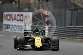 World © Octane Photographic Ltd. Formula 1 – Monaco GP. Practice 2. Renault Sport F1 Team RS19 – Daniel Ricciardo. Monte-Carlo, Monaco. Thursday 23rd May 2019.