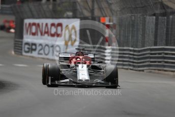 World © Octane Photographic Ltd. Formula 1 – Monaco GP. Practice 2. Alfa Romeo Racing C38 – Kimi Raikkonen. Monte-Carlo, Monaco. Thursday 23rd May 2019.