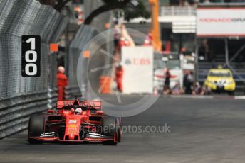 World © Octane Photographic Ltd. Formula 1 – Monaco GP. Practice 2. Scuderia Ferrari SF90 – Sebastian Vettel. Monte-Carlo, Monaco. Thursday 23rd May 2019.