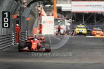 World © Octane Photographic Ltd. Formula 1 – Monaco GP. Practice 2. Scuderia Ferrari SF90 – Charles Leclerc. Monte-Carlo, Monaco. Thursday 23rd May 2019.
