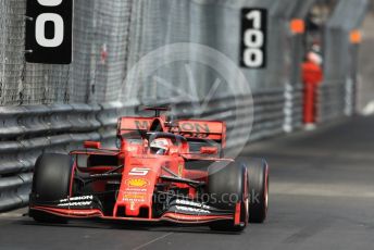 World © Octane Photographic Ltd. Formula 1 – Monaco GP. Practice 2. Scuderia Ferrari SF90 – Sebastian Vettel. Monte-Carlo, Monaco. Thursday 23rd May 2019.