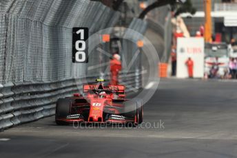 World © Octane Photographic Ltd. Formula 1 – Monaco GP. Practice 2. Scuderia Ferrari SF90 – Charles Leclerc. Monte-Carlo, Monaco. Thursday 23rd May 2019.