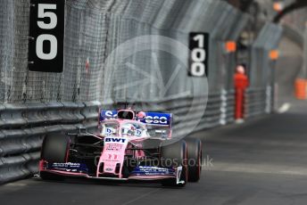 World © Octane Photographic Ltd. Formula 1 – Monaco GP. Practice 2. SportPesa Racing Point RP19 - Sergio Perez. Monte-Carlo, Monaco. Thursday 23rd May 2019.