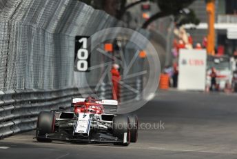 World © Octane Photographic Ltd. Formula 1 – Monaco GP. Practice 2. Alfa Romeo Racing C38 – Kimi Raikkonen. Monte-Carlo, Monaco. Thursday 23rd May 2019.