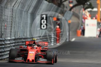 World © Octane Photographic Ltd. Formula 1 – Monaco GP. Practice 2. Scuderia Ferrari SF90 – Charles Leclerc. Monte-Carlo, Monaco. Thursday 23rd May 2019.