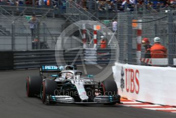 World © Octane Photographic Ltd. Formula 1 – Monaco GP. Practice 2. Mercedes AMG Petronas Motorsport AMG F1 W10 EQ Power+ - Lewis Hamilton. Monte-Carlo, Monaco. Thursday 23rd May 2019.