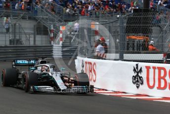 World © Octane Photographic Ltd. Formula 1 – Monaco GP. Practice 2. Mercedes AMG Petronas Motorsport AMG F1 W10 EQ Power+ - Lewis Hamilton. Monte-Carlo, Monaco. Thursday 23rd May 2019.