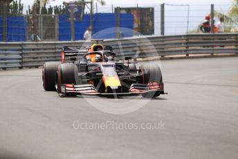 World © Octane Photographic Ltd. Formula 1 – Monaco GP. Practice 3. Aston Martin Red Bull Racing RB15 – Max Verstappen. Monte-Carlo, Monaco. Saturday 25th May 2019.