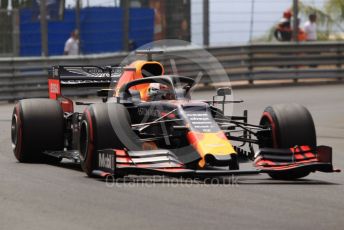 World © Octane Photographic Ltd. Formula 1 – Monaco GP. Practice 3. Aston Martin Red Bull Racing RB15 – Max Verstappen. Monte-Carlo, Monaco. Saturday 25th May 2019.