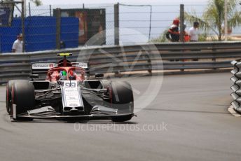 World © Octane Photographic Ltd. Formula 1 – Monaco GP. Practice 3. Alfa Romeo Racing C38 – Antonio Giovinazzi. Monte-Carlo, Monaco. Saturday 25th May 2019.