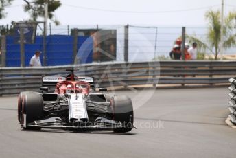 World © Octane Photographic Ltd. Formula 1 – Monaco GP. Practice 3. Alfa Romeo Racing C38 – Kimi Raikkonen. Monte-Carlo, Monaco. Saturday 25th May 2019.