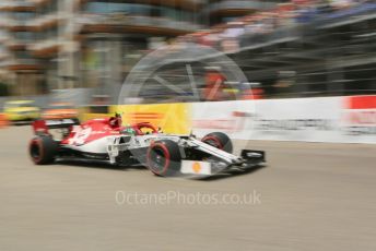 World © Octane Photographic Ltd. Formula 1 – Monaco GP. Practice 3. Alfa Romeo Racing C38 – Antonio Giovinazzi. Monte-Carlo, Monaco. Saturday 25th May 2019.