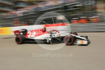 World © Octane Photographic Ltd. Formula 1 – Monaco GP. Practice 3. Alfa Romeo Racing C38 – Antonio Giovinazzi. Monte-Carlo, Monaco. Saturday 25th May 2019.