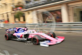 World © Octane Photographic Ltd. Formula 1 – Monaco GP. Practice 3. SportPesa Racing Point RP19 - Sergio Perez. Monte-Carlo, Monaco. Saturday 25th May 2019.