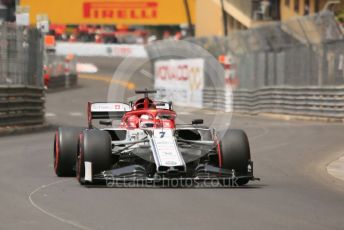 World © Octane Photographic Ltd. Formula 1 – Monaco GP. Practice 3. Alfa Romeo Racing C38 – Kimi Raikkonen. Monte-Carlo, Monaco. Saturday 25th May 2019.