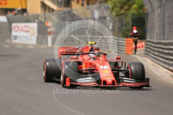 World © Octane Photographic Ltd. Formula 1 – Monaco GP. Practice 3. Scuderia Ferrari SF90 – Charles Leclerc. Monte-Carlo, Monaco. Saturday 25th May 2019.