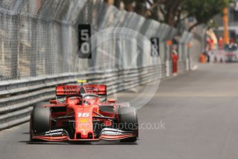 World © Octane Photographic Ltd. Formula 1 – Monaco GP. Practice 3. Scuderia Ferrari SF90 – Charles Leclerc. Monte-Carlo, Monaco. Saturday 25th May 2019.