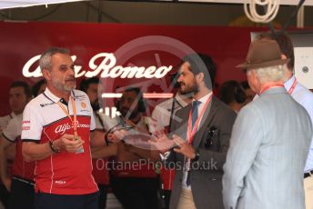 World © Octane Photographic Ltd. Formula 1 – Monaco GP. Practice 3. VIPs in the Alfa garage. Monte-Carlo, Monaco. Saturday 25th May 2019.