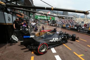 World © Octane Photographic Ltd. Formula 1 – Monaco GP. Practice 3. Rich Energy Haas F1 Team VF19 – Romain Grosjean. Monte-Carlo, Monaco. Saturday 25th May 2019.