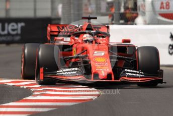 World © Octane Photographic Ltd. Formula 1 – Monaco GP. Qualifying. Scuderia Ferrari SF90 – Sebastian Vettel. Monte-Carlo, Monaco. Saturday 25th May 2019.