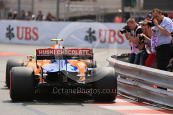 World © Octane Photographic Ltd. Formula 1 – Monaco GP. Qualifying. McLaren MCL34 – Lando Norris. Monte-Carlo, Monaco. Saturday 25th May 2019.