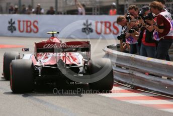 World © Octane Photographic Ltd. Formula 1 – Monaco GP. Qualifying. Alfa Romeo Racing C38 – Antonio Giovinazzi. Monte-Carlo, Monaco. Saturday 25th May 2019.