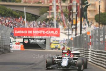 World © Octane Photographic Ltd. Formula 1 – Monaco GP. Qualifying. Alfa Romeo Racing C38 – Antonio Giovinazzi. Monte-Carlo, Monaco. Saturday 25th May 2019.
