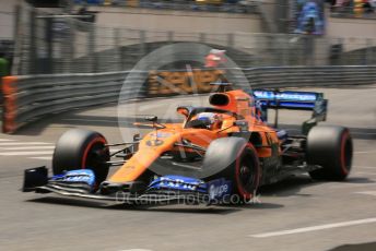 World © Octane Photographic Ltd. Formula 1 – Monaco GP. Qualifying. McLaren MCL34 – Carlos Sainz. Monte-Carlo, Monaco. Saturday 25th May 2019.