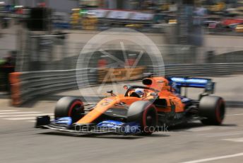 World © Octane Photographic Ltd. Formula 1 – Monaco GP. Qualifying. McLaren MCL34 – Carlos Sainz. Monte-Carlo, Monaco. Saturday 25th May 2019.
