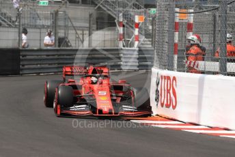 World © Octane Photographic Ltd. Formula 1 – Monaco GP. Qualifying. Scuderia Ferrari SF90 – Sebastian Vettel. Monte-Carlo, Monaco. Saturday 25th May 2019.
