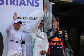 World © Octane Photographic Ltd. Formula 1 – Monaco GP. Qualifying. Mercedes AMG Petronas Motorsport AMG F1 W10 EQ Power+ - Lewis Hamilton, Valtteri Bottas and Aston Martin Red Bull Racing RB15 – Max Verstappen. Monte-Carlo, Monaco. Saturday 25th May 2019.