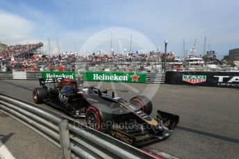 World © Octane Photographic Ltd. Formula 1 – Monaco GP. Qualifying. Rich Energy Haas F1 Team VF19 – Romain Grosjean. Monte-Carlo, Monaco. Saturday 25th May 2019.