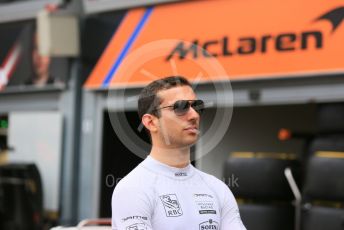 World © Octane Photographic Ltd. FIA Formula 2 (F2) – Monaco GP - Qualifying. DAMS - Nicholas Latifi and McLaren logo. Monte-Carlo, Monaco. Thursday 23rd May 2019.