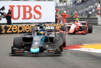 World © Octane Photographic Ltd. FIA Formula 2 (F2) – Monaco GP - Race 1. DAMS - Sergio Sette Camara and Prema Racing - Sean Gelael. Monte-Carlo, Monaco. Friday 24th May 2019.