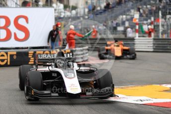 World © Octane Photographic Ltd. FIA Formula 2 (F2) – Monaco GP - Race 1. ART Grand Prix - Nikita Mazepin and Campos Racing - Dorian Boccolacci. Monte-Carlo, Monaco. Friday 24th May 2019.