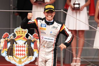 World © Octane Photographic Ltd. FIA Formula 2 (F2) – Monaco GP - Race 1 Podium. ART Grand Prix - Nyck de Vries. Monte-Carlo, Monaco. Friday 24th May 2019.