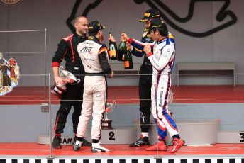 World © Octane Photographic Ltd. FIA Formula 2 (F2) – Monaco GP - Race 1 Podium. ART Grand Prix - Nyck de Vries, Virtuosi Racing - Luca Ghiotto and Carlin - Nobuharu Matsushita. Monte-Carlo, Monaco. Friday 24th May 2019.