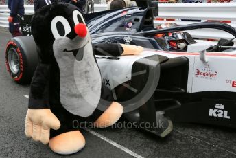 World © Octane Photographic Ltd. FIA Formula 2 (F2) – Monaco GP - Race 1. Sauber Junior Team - Callum Ilott with Little Mole mascot. Monte-Carlo, Monaco. Friday 24th May 2019.