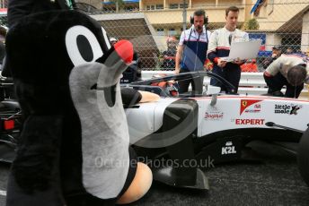 World © Octane Photographic Ltd. FIA Formula 2 (F2) – Monaco GP - Race 1. Sauber Junior Team - Callum Ilott with Little Mole mascot. Monte-Carlo, Monaco. Friday 24th May 2019.